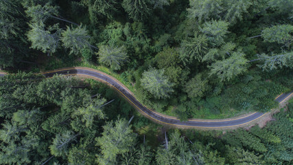 Wall Mural - Aerial view of a Mountain road