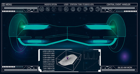 Aufkleber - futuristic user interface for gyroscooter. abstract virtual graphic touch user interface. hud. hi-te