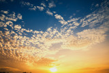 Fototapeta Zachód słońca - sunset sky Beautiful sky golden hour
