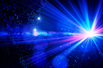 Poster - Glowing blue background