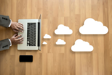 Poster -  Cloud Computing diagram Network Data Storage Technology Service