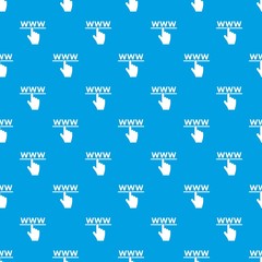 Poster - Hand cursor and website pattern seamless blue