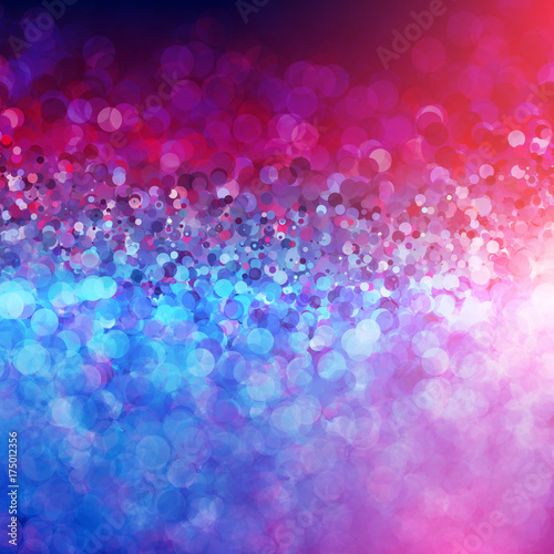 Abstract Colorful Background With Bokeh Circles Christmas Card