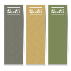 Wall Mural - Set Of Three Simple And Clean Graphic Pattern Vertical Banners Vector Illustration