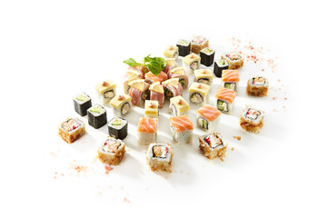 Wall Mural - Japanese Sushi Rolls Set