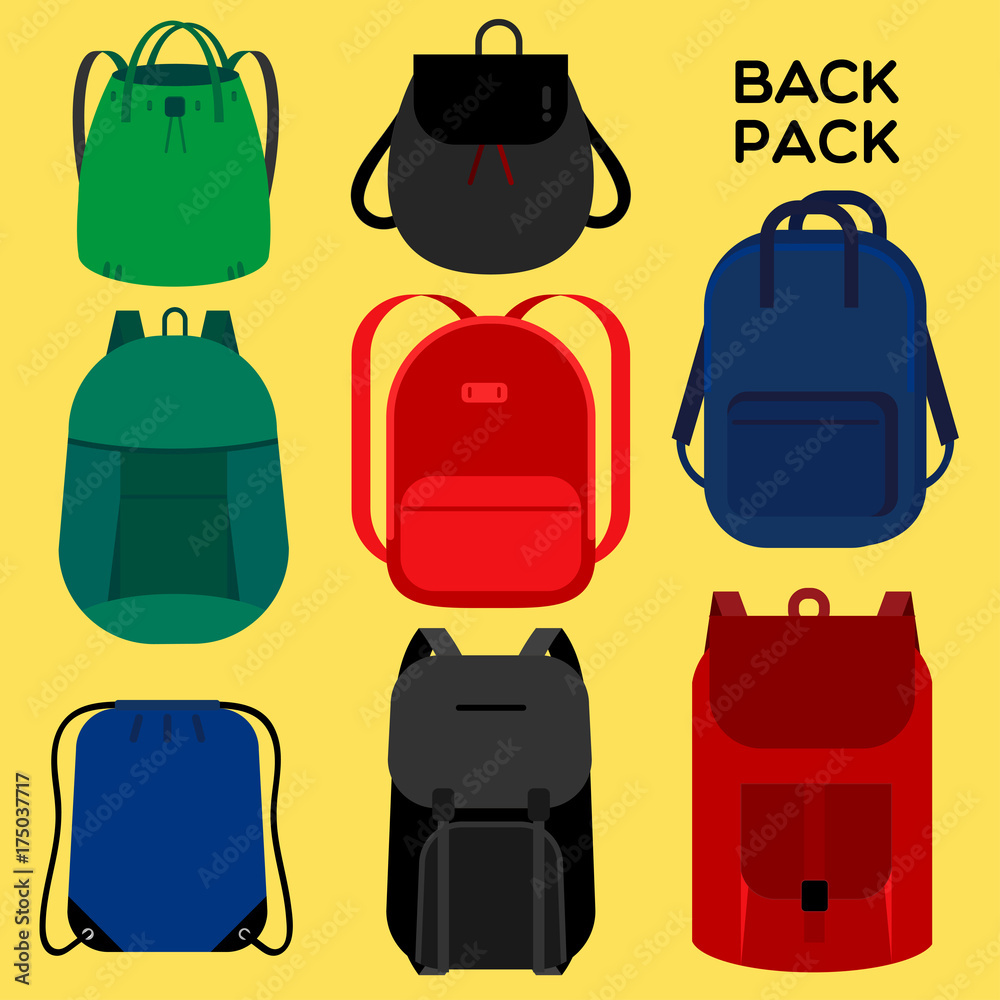 BACK PACK Many style of popular backpack in different colors are ...