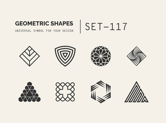 Wall Mural - Set of universal minimal geometric 