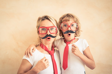 Poster - Happy family playing in home