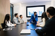 © NDABCREATIVITY - Picture of business seminar in conference room