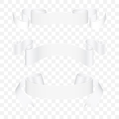 Wall Mural - white scroll flags