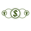 © Sylverarts - Financial System conceptual logo, unique vector symbol. Dollar signs, circulation of money.