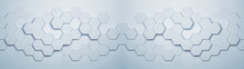 Panorama Hintergrund Mit Hexagon Waben Muster