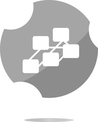 Poster - Creative cloud network background for your business