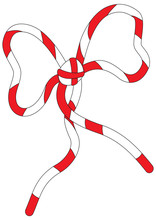 Red White Bow Knot