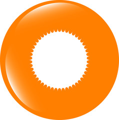 Poster - white glossy sphere icon button isolated on white