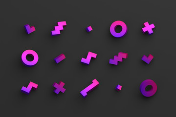 Poster - Abstract 3d rendering of geometric shapes. Modern background design for poster, cover, branding, banner, placard.