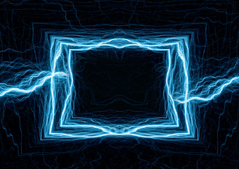 Wall Mural - plasma lightning frame with copy space