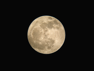 Wall Mural - picture of full moon as seen through telescope
