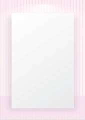 Sticker - Pink striped line pattern wallpaper with white space background