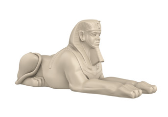 Wall Mural - Egyptian Sphinx Statue Isolated