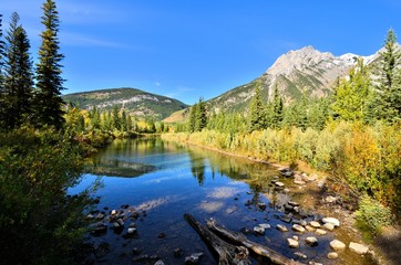  Peaceful ponds in a mountain landscape, Kananaskis, Alberta, Canada