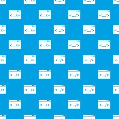 Poster - Code window pattern seamless blue