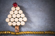 Christmas tree for wine lover, natural wine cork