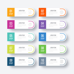 Wall Mural - Infographic design template 10 options