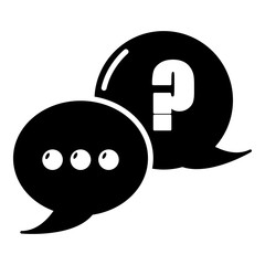 Poster - Dialog icon, simple black style