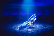 3D Image Of Cinderella's Glass Slipper On The Floor