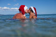 Just one kiss. Kissing couple. Love story. Sensual couple. Vacation, travel, torusim. Passion. Sea background.