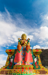 Big sitting Buddha, Diskit Monastery, Nubra Valley, Leh Ladakh, India