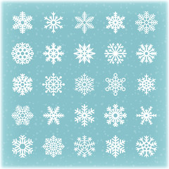Poster - beautiful winter vector snowflakes for xmas card and backgrounds