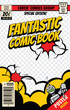 Comic book cover vector template