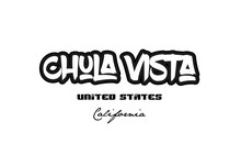 United States Chula Vista California City Graffitti Font Typography Design