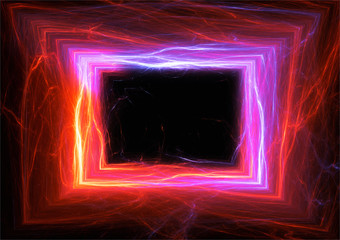 Wall Mural - fire and ice lightning frame, modern plasma party poster