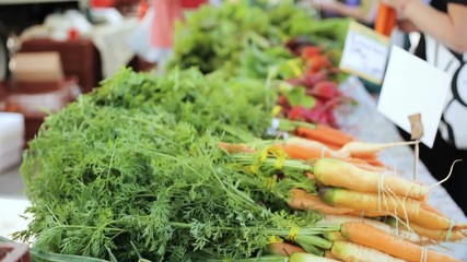 Wall Mural - Organic fruits and vegetables at the local Farmer's Market