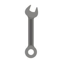 Spanner Flat Icon Colorful Silhouette