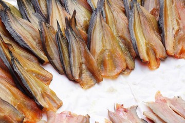 Dried fish for cooking in the market