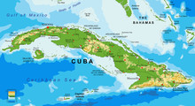 Cuba Relief Map
