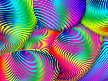 Fractal Abstract Multicolored Background From Spiral Designs. Illustration