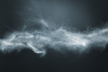 Abstract Design Of White Powder Snow Cloud