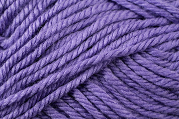 Wall Mural - A super close up image of royal purple yarn