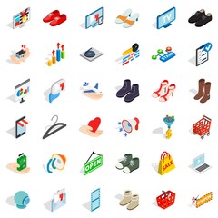 Poster - Clothes icons set, isometric style