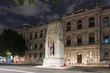 The Cenotaph memorial in Whitehall, London at night.