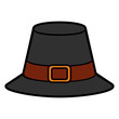 Isolated pilgrim hat