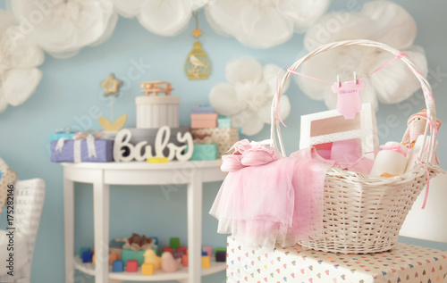 baby shower wicker baskets