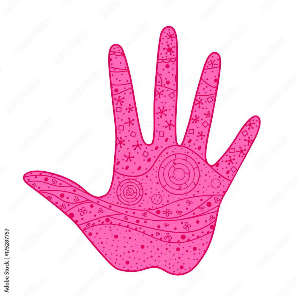 Hand. Hand drawn abstract patterns on isolation background. Design for ...