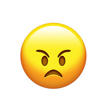 Emoji Yellow Angry Emotional Face Icon