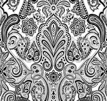 Black And White Paisley Pattern
